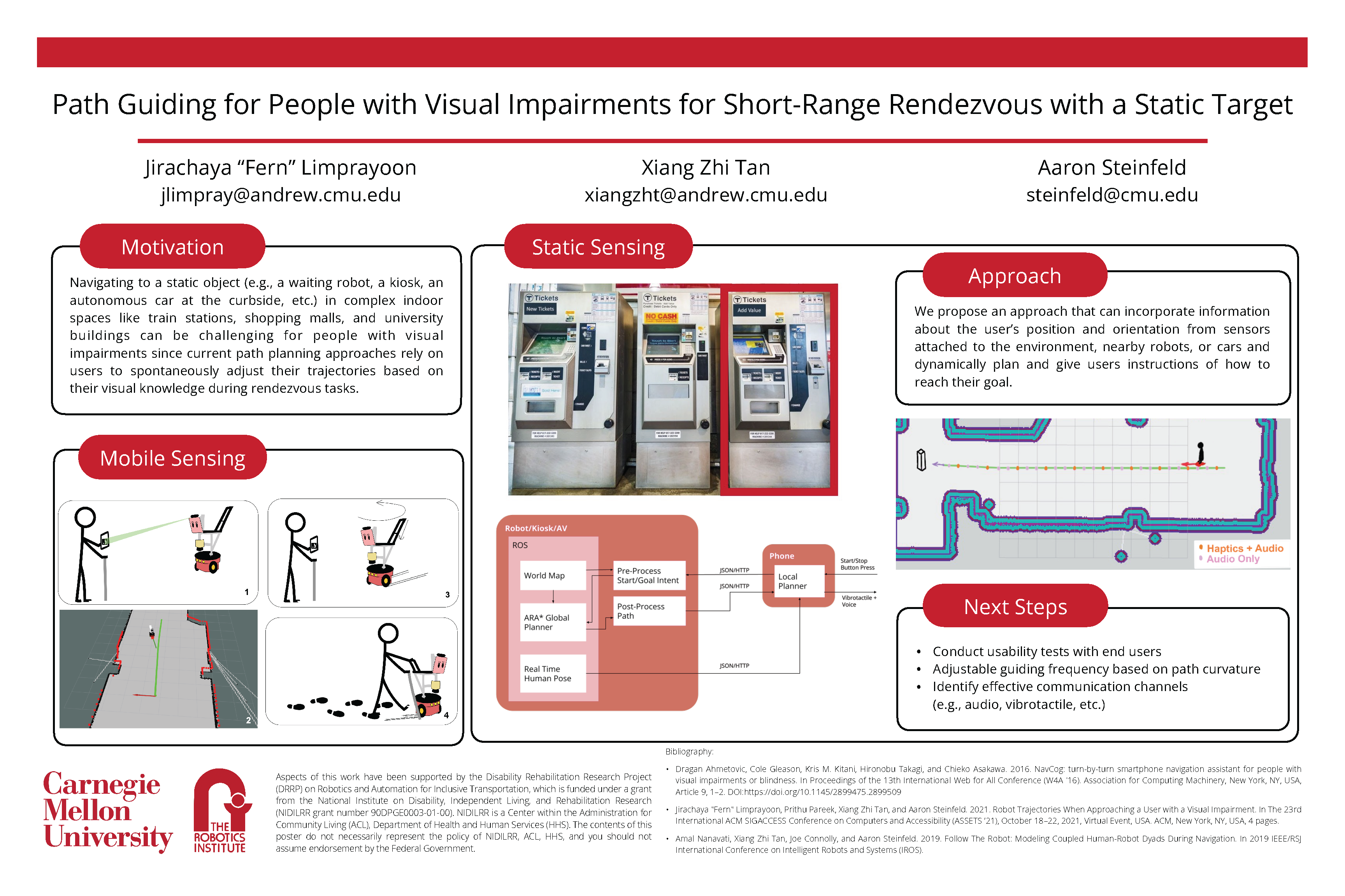 Poster Image of Path Guiding for People with Visual Impairments for Short-Range Rendezvous with a Static Target